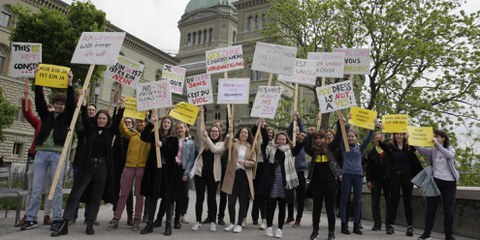 Nur ein Ja ist ein Ja: Aktion in Bern. © Amnesty International