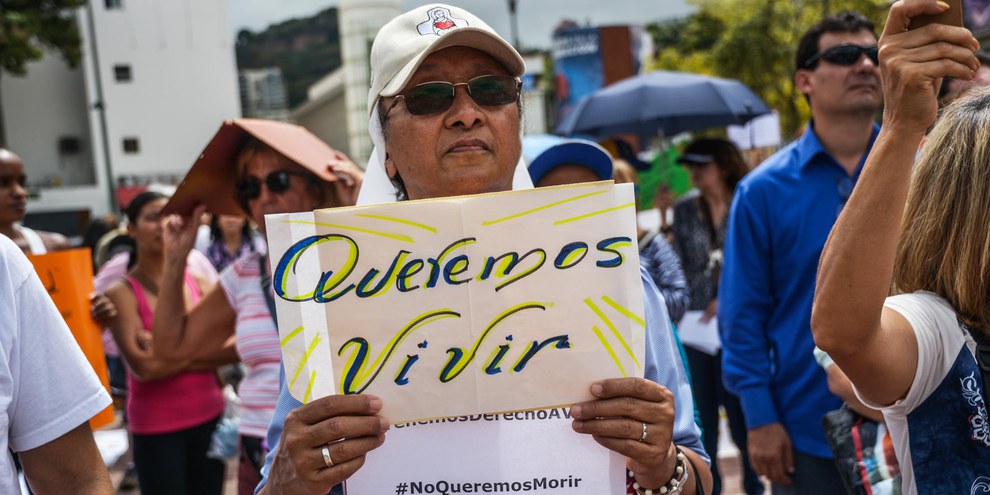 «Wir wollen leben»: Wohnen und demonstrieren in Venezuela. © Roman Camacho
