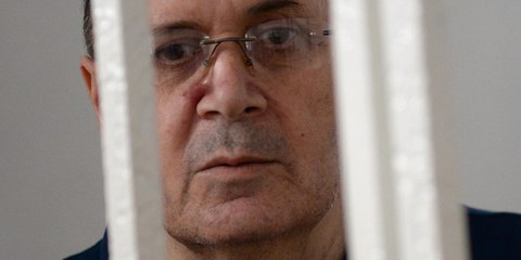 Oyub Titiev während seines Prozesses in Shali, Tschetschenien, am 19. Juli 2018. © REUTERS/Said Tsarnayev
