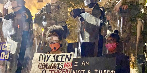 Nach dem Tod von George Floyd durch Polizeigewalt kam es in den USA und weltweit zu Protesten gegen Rassismus. Washington, DC, USA 3. Juni 2020. © Amnesty International