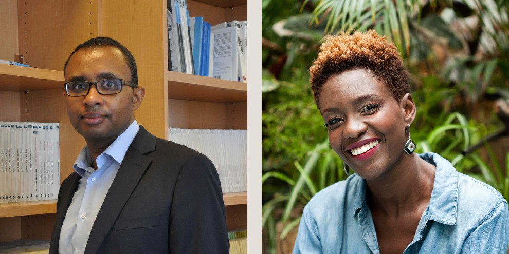Pap Ndiaye (links), Rokhaya Diallo. © Thomas Arrivé / Brigitte Sombié