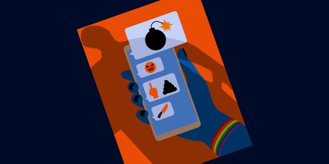 LGBTI*-Personen sind online oft mit beleidigenden oder transphoben Kommentaren konfrontiert. © muellerluetolf.ch/Samira Oschounig