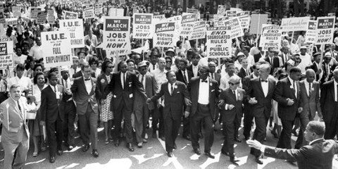 Die Bürgerrechtsbewegung in den USA feierte Erfolge, weil es Martin Luther King Jr. gelang, Verbündete aus verschiedenen Gesellschaftskreisen für seine Anliegen zu gewinnen. © KEYSTONE/EVERETT COLLECTION/Str