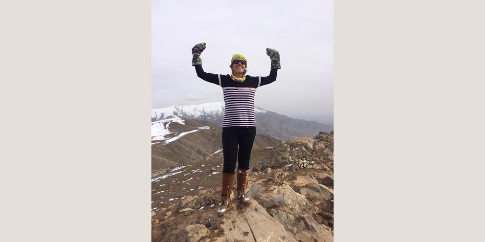 Iranische Frauenrechtsaktivistin ist auch eine passionierte Bergsteigerin © Private