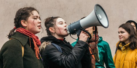 Mitglieder der Jugendgruppe Basel am Klimastreik © Christian Wilner