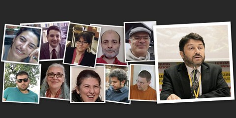 Idil Eser, Taner Kiliç et les autres défenseur·e·s des droits humains arrêté·e·s. © Amnesty International