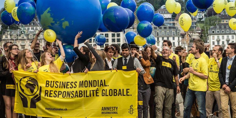 Lors de l'Assemblée générale de 2015, les membres d'Amnesty Suisse ont réaffirmé leur soutien à l'Initiative pour la responsabilité des entreprises. ©AI