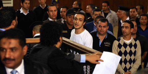 Shawkan lors de son procès en mars 2016 © Ahmed Roshdi