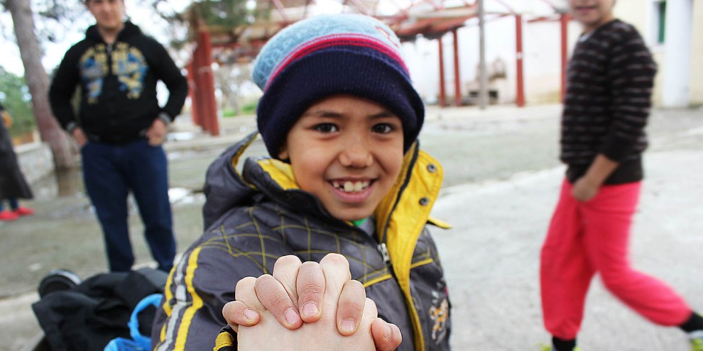 Un jeune réfugié sur l’ile de Kos (Grèce) © Amnesty International