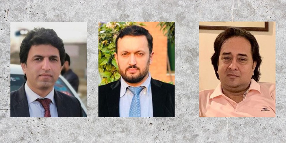 d.g.à.d.: les deux frères Mazhar-ul-Hassan et Zahoor-ul-Hassan, Ghulam Shabbir © Droits réservés