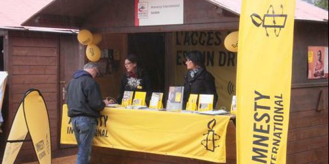 Stand d'Amnesty au Sommet de la Francophonie© Amnesty International