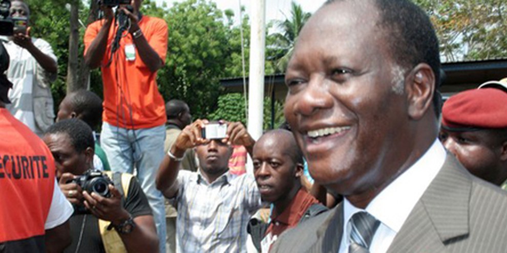 Le siège du parti du candidat à l'élection présidentielle Alassane Ouattara a été attaqué. © Demotix / Stefan Meisel 