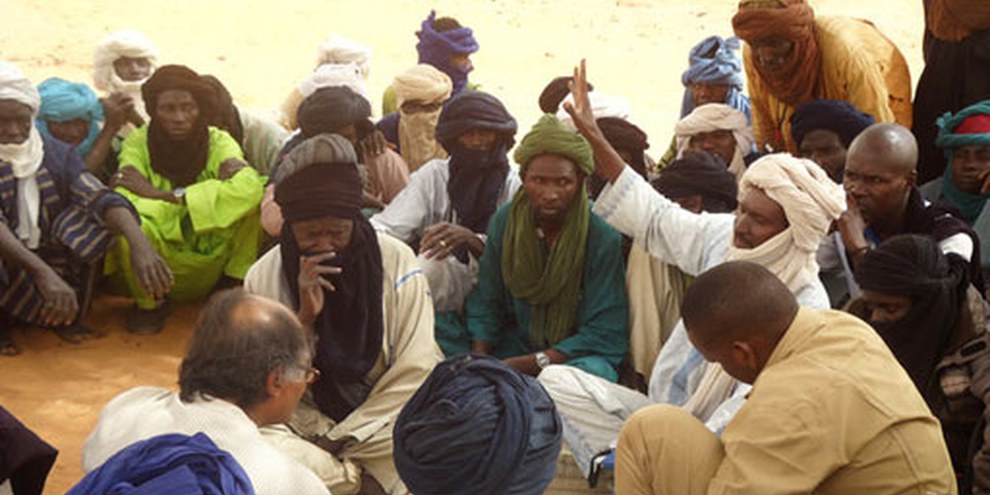 Des réguiés maliens ont fui la terreur, site de Tinfaguate, région d'Ayorou, Niger. © AI
