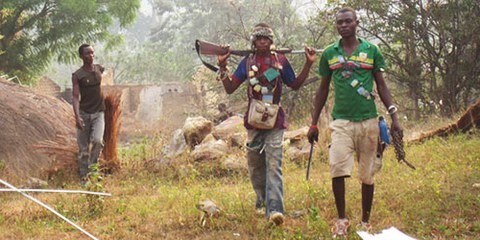 Au nord de Bangui, des membres de la milice anti-Balaka ont participé à des destructions de mosquées, entre autres. © Amnesty International 
