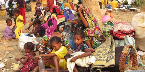 De nombreux musulmans et musulmanes ont été forcés de fuir le nord de Bangui face aux attaques des forces anti-Blaka. © Amnesty International 