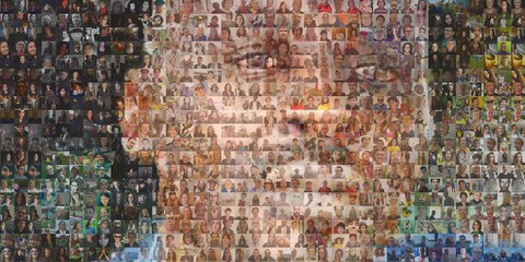 Mosaïque de photos pour le blogueur Mahadine au Tchad. © AI