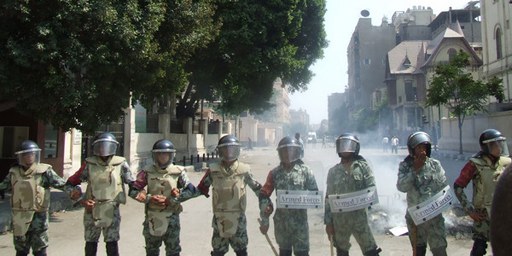 Des armes et munitions venant des Etats-Unis d'Amérique ont été utilisées par les forces armées égyptiennes. © Omnia E. Al Desoukie 