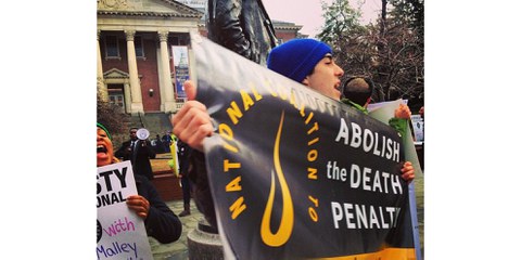 Manifestation contre la peine de mort dans le Maryland aux Etats-Unis. © Aimee Castanell
