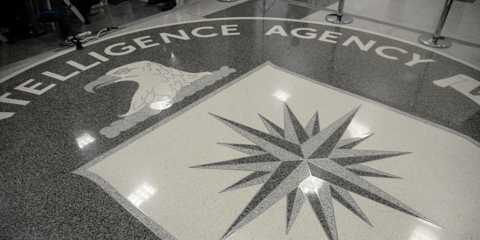 Logo de la CIA. © Olivier Doulier - Pool/Getty Images