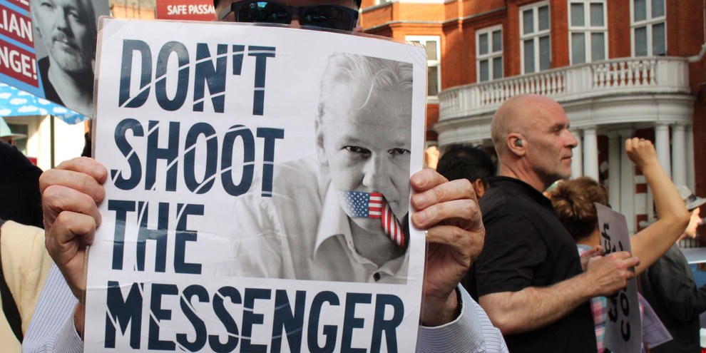 Commémoration pour Julian Assange à Londres, en juin 2018. ©Katherine Da Silva Image / shutterstock.com