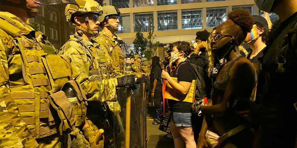 Manifestations pour la justice raciale suite à la mort de George Floyd, Central Washington, DC, USA 3 juin 2020. © Amnesty International (Photo: Alli Jarrar)