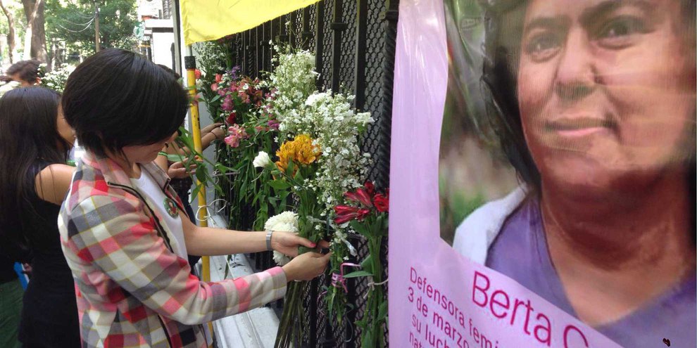 Action globale «Justice pour Berta Cáceres» © Amnesty International