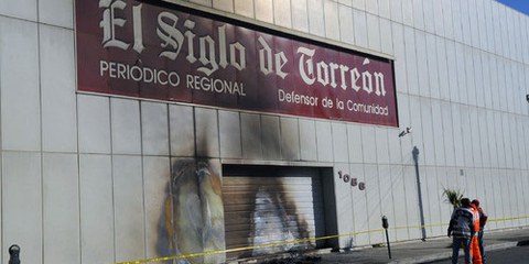 Un groupe armé a attaqué les bureaux du journal El Siglo de Torreón dans l'Etat de Coahuila, au nord du Mexique, en novembre 2011.  © El Siglo de Torreón