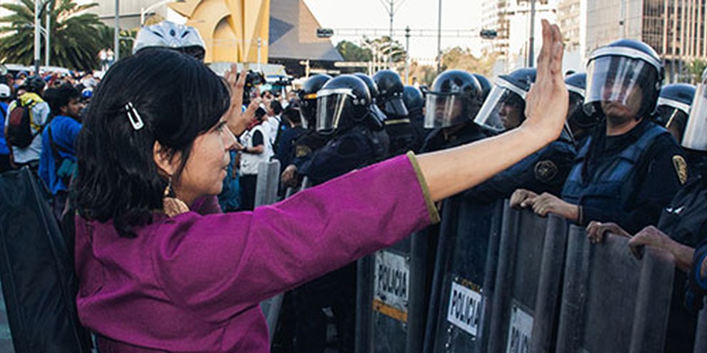 Répression policière, brutalité et torture au Mexique sont les symptômes d'un gouvernement qui ne respecte pas les droits humains.© Daniel Guerrero