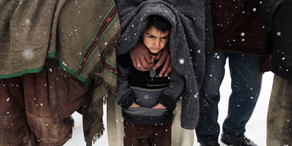 Les personnes déplacées, à Kabul notamment, vivent dans des conditions extrêmement difficiles. © AP Photo/Musadeq Sadeq 