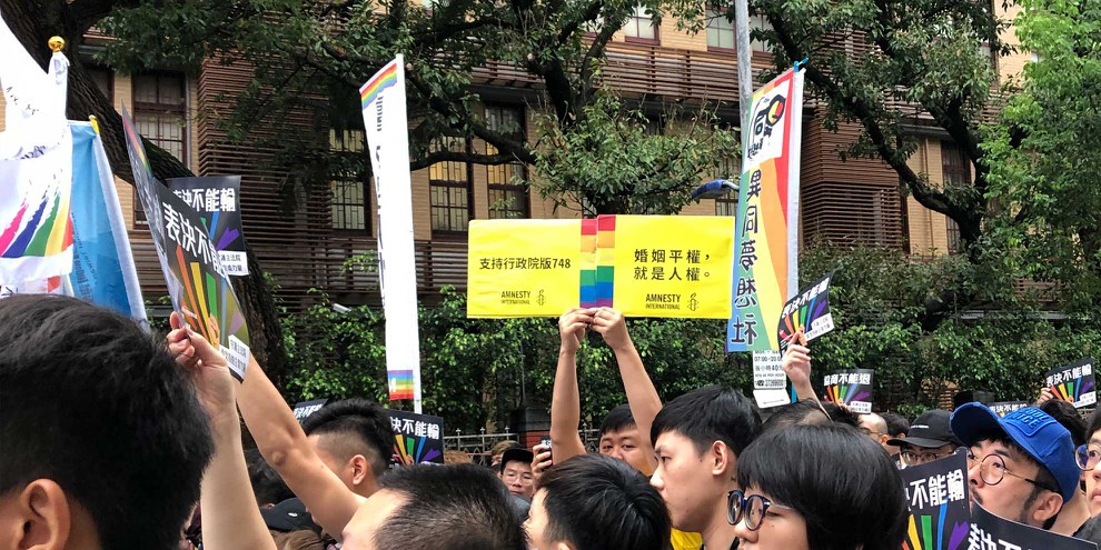 Manifestion LGBTI*, Taïwan © Amnesty International