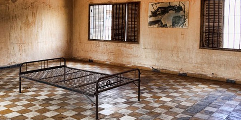 Douch est tenu responsable de la mort d'au moins 12,272 personnes lorsqu'il dirigeait la prison secrète des Khmers rouges. © Ian Kydd'Miller/Demotix 