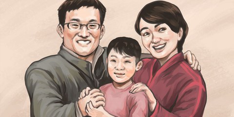 Wang Quanzhang, sa femme Li Wenzu et son fils  © privée