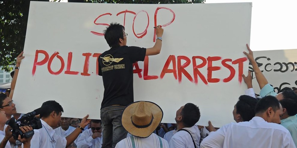 Les autorités du Myanmar ont mené ces deux dernières années une répression de grande ampleur contre les opposant·e·s. © Soe Than WIN/AFT/Getty Images