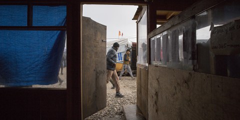 Ce qu'il reste de la «jungle» de Calais au 20 octobre 2016. © Richard Burton