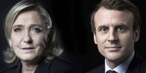 Emmanuel Macron © AFP/JOEL SAGET - Marine Le Pen