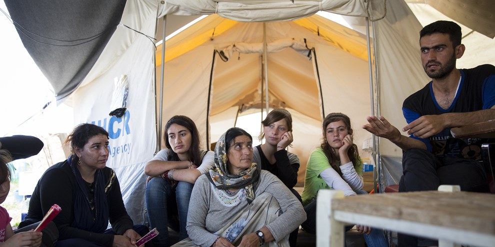 Kurtey Ismaed, une femme yézidie du nord de l’Irak est réfugiée dans le camp de Nea Kavala au nord de la Grèce, 11 juillet 2016. Amnesty International Richard Burton