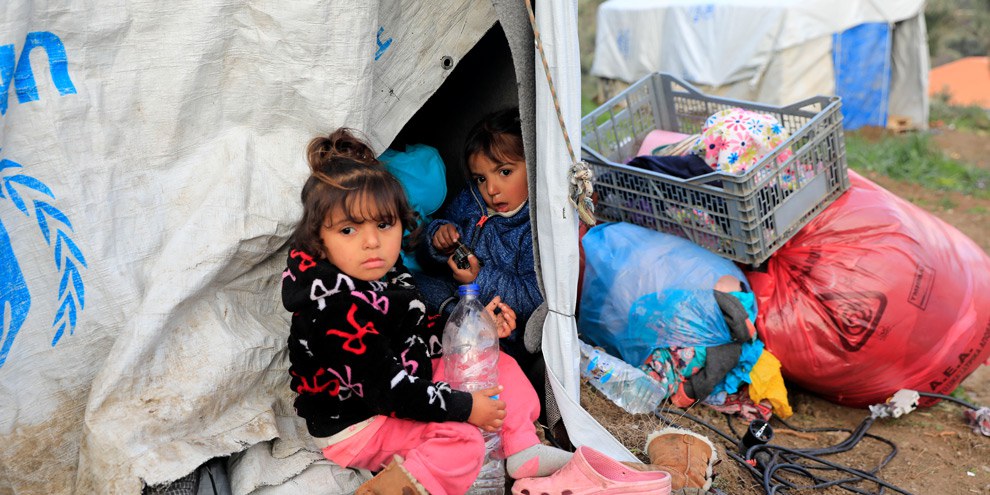 Camp de Moria, à Lesbos en Grèce. © Giorgos Moutafis/Amnesty International