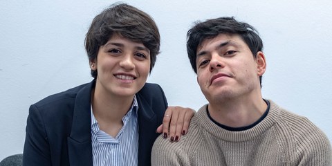 Sarah Mardini et Seán Binder sur une photo de 2018 © Fahrinisa Campana/PRI's The World