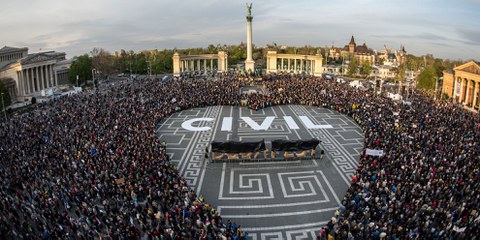 Manifestation à Budapest. © Gergo Toth