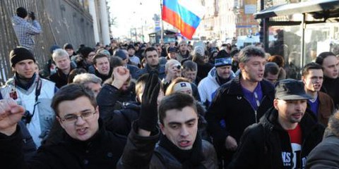 Les Russes veulent bénéficier de leurs droits fondamentaux. © Yury Goldenshteyn/Demotix 