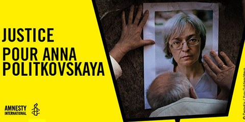 La Semaine d’action coïncide avec le 8e anniversaire de l’assassinat de la journaliste russe d’investigation Anna Politkovskaïa, l’une des plus ferventes critiques du Kremlin. © Demotix /Yury Goldenshteyn