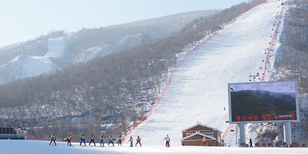 La Corée du Nord a massivement investi dans une station de ski au Masikryong, inaugurée en 2014. © Uri Tours / Creative Commons