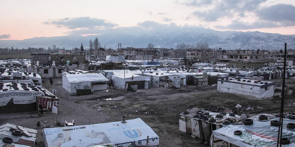 Les pays limitrophes absorbent la majorité du flux de réfugié·e·s. C’est le cas notamment au Liban, qui accueille des Syrien·ne·s fuyant le conflit. © Ali/Syrian Eyes