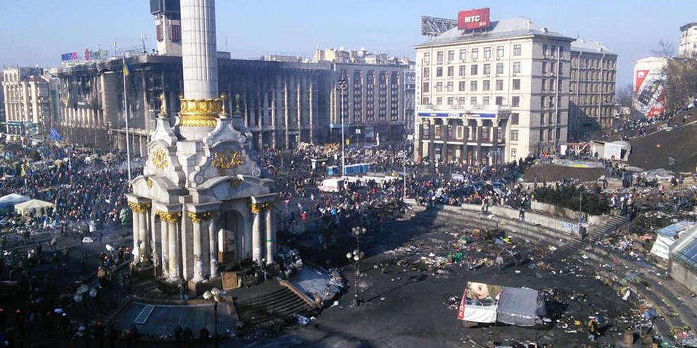 Manifestations sur la place Maidan à Kiev en 2014 © Pavlo Skala