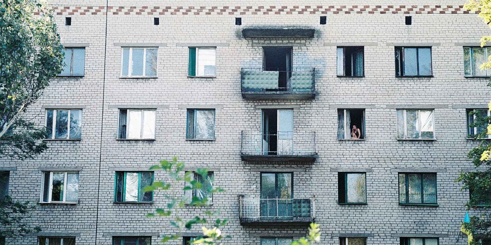 Un immeuble à Kramatorsk dans la région de Donetsk. © Nadzeya Husakouskaya