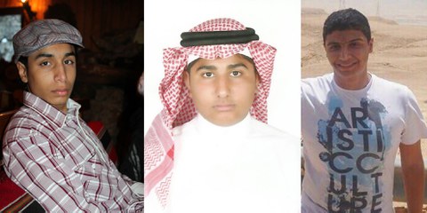 Ali al-Nimr,  Dawood al-Marhoon, Abdullah al-Zaher (de gauche à droite) © Privés