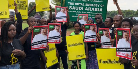 Action de solidarité à Abuja © Amnesty International Nigeria