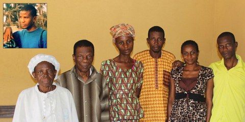 Petite image: Sulaimon Olufemi / grande photo: la famille de Sulaimon Olufemi © Droits réservés / Amnesty International