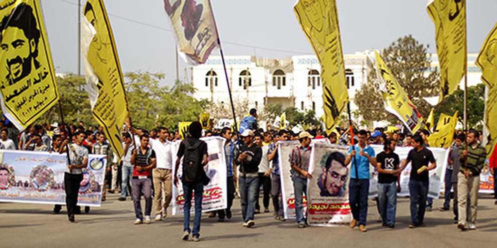Au moins vingt-sept personnes ont été tuées lors de manifestations qui se sont tenues entre le 23 et le 26 janvier 2015. © Alaa Elkamhawi / Demotix 