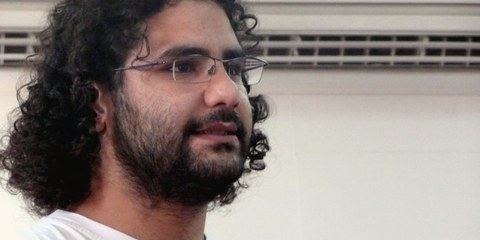 Le blogueur et militant Alaa Abdel Fattah arrêté lors d'une interview. © Alaa Abdel Fattah